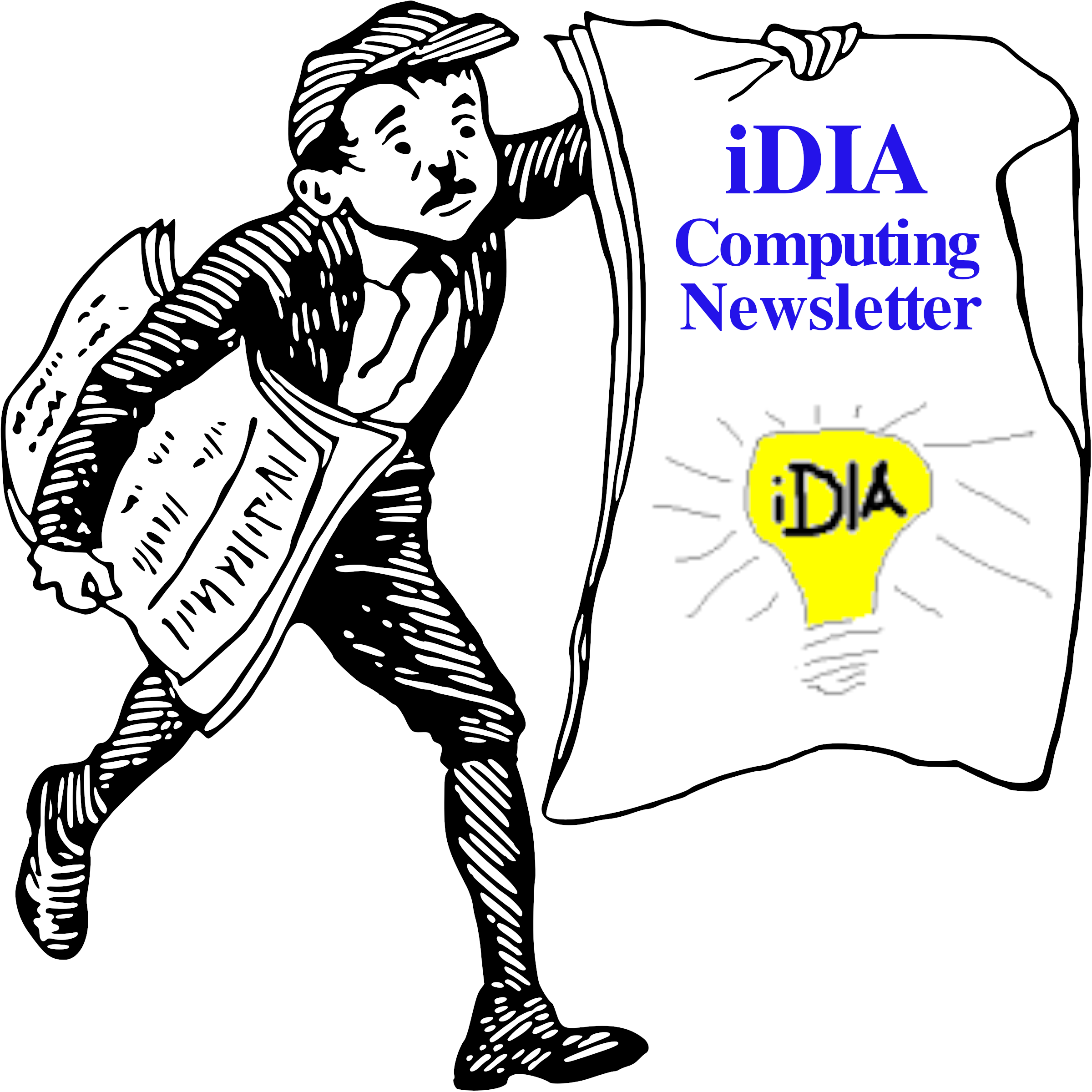 Newsboy hawking newsletter